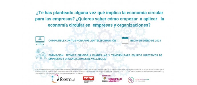 FORMACIÓN GRATUITA: ECONOMÍA CIRCULAR EN LA EMPRESA